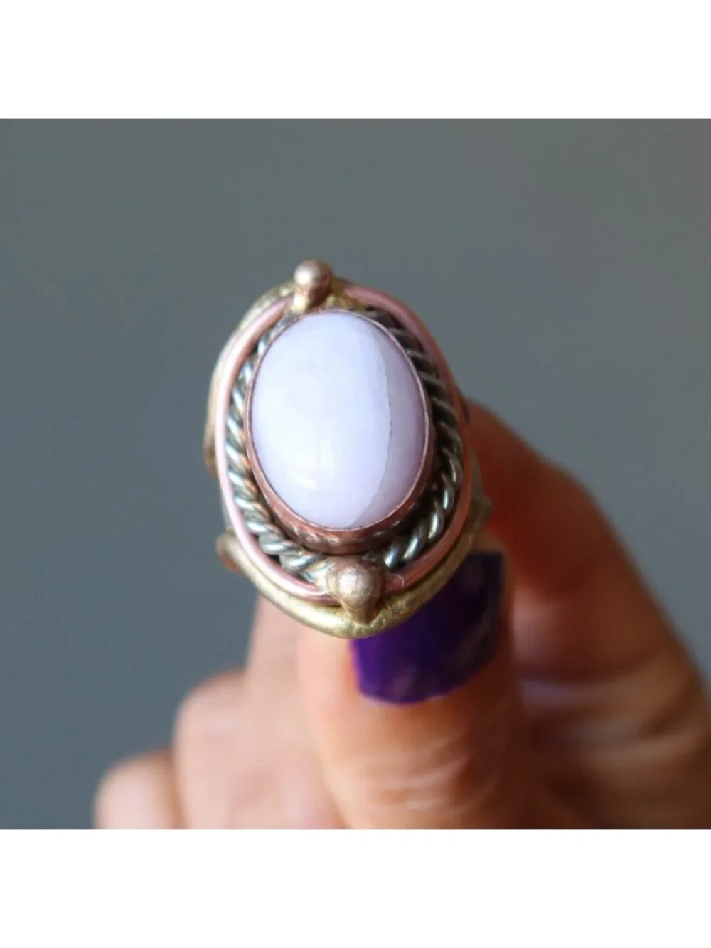 Kunzite Ring Spiritual Pink Gemstone Gold Goddess Adjustable Size 4 to 10 Jewelr